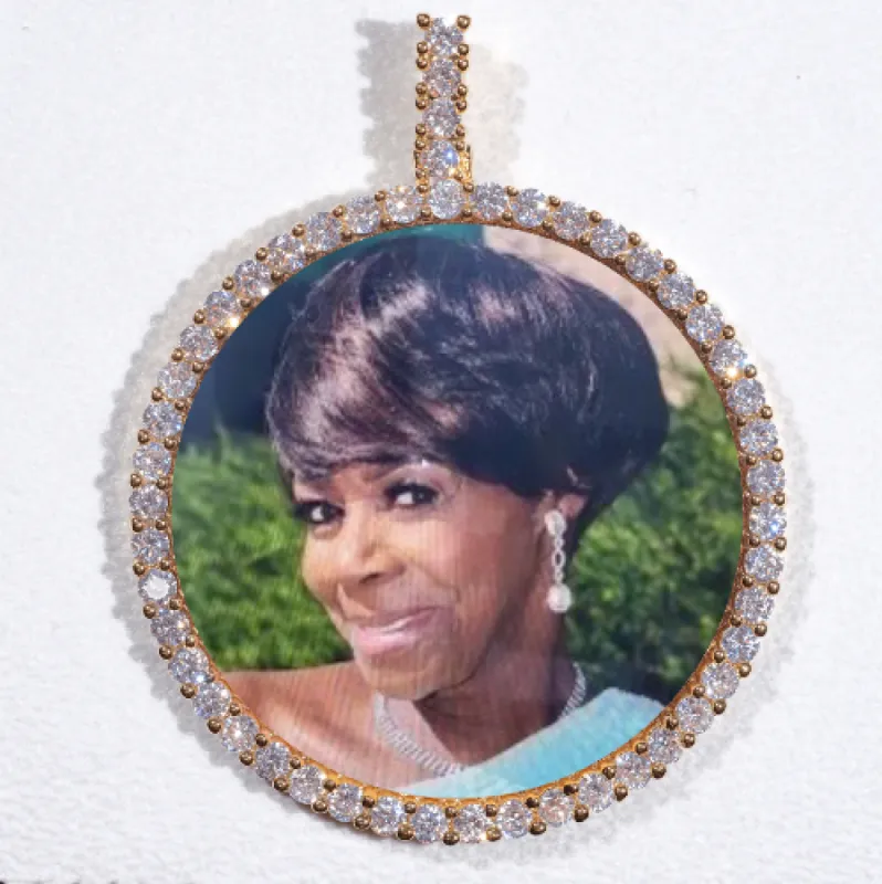 LARGE 3D CIRCLE CUSTOM PICTURE PENDANT sold by The GUU Shop