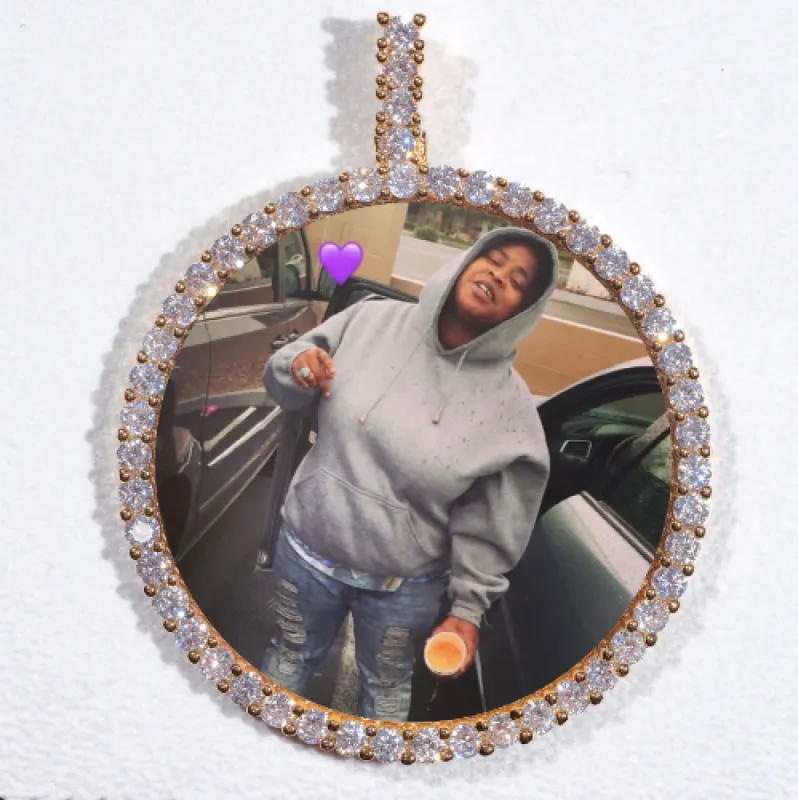 LARGE 3D CIRCLE CUSTOM PICTURE PENDANT sold by The GUU Shop