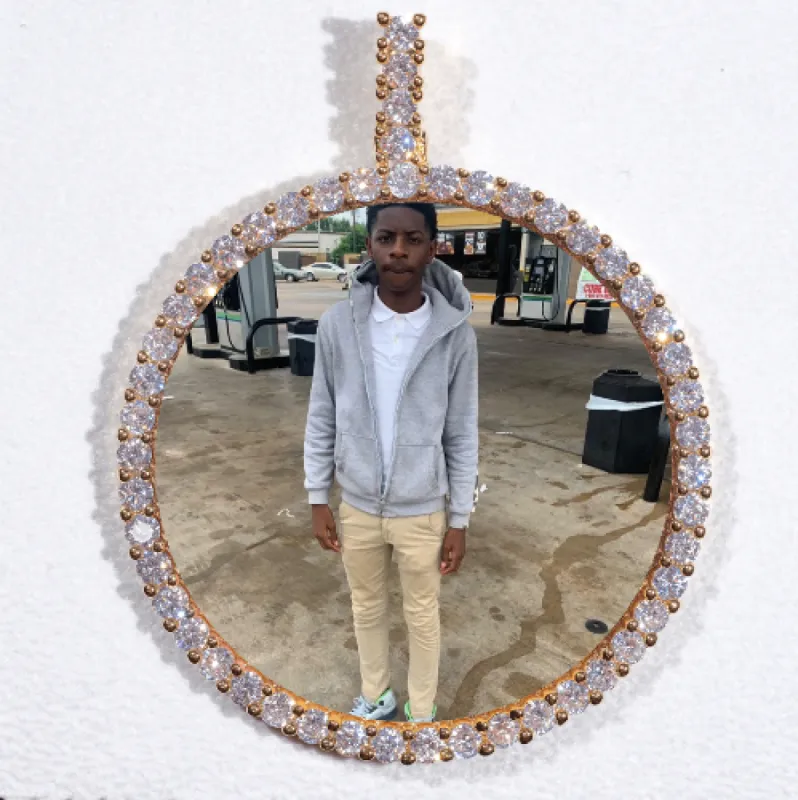 LARGE 3D CIRCLE CUSTOM PICTURE PENDANT sold by The GUU Shop