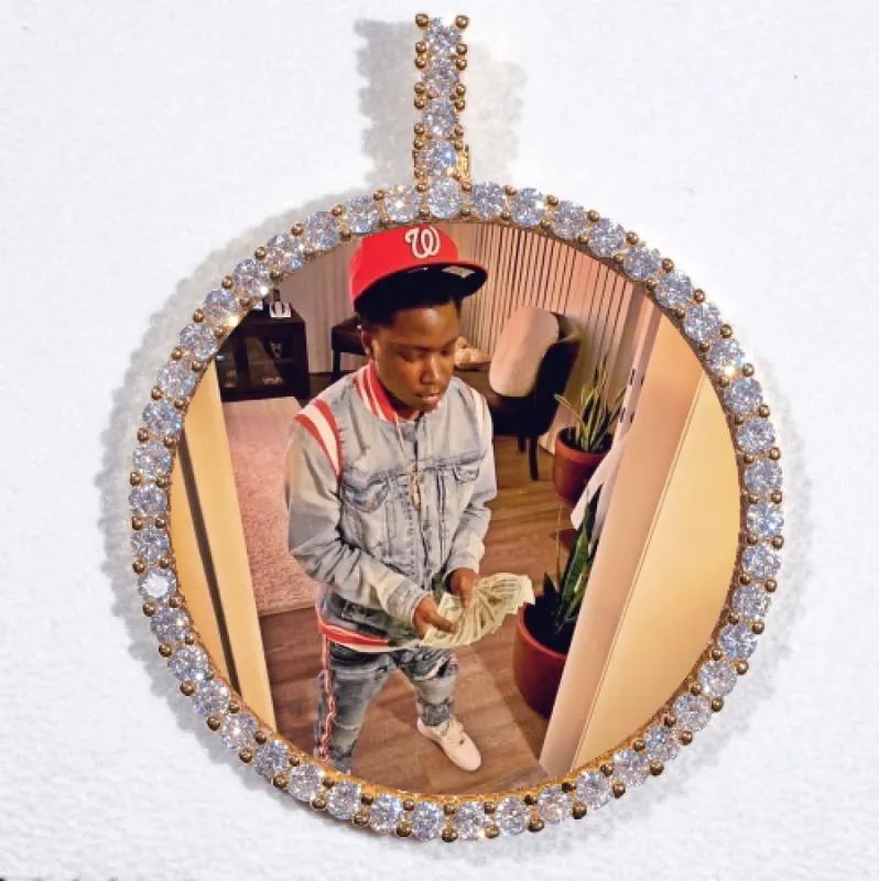 LARGE 3D CIRCLE CUSTOM PICTURE PENDANT sold by The GUU Shop