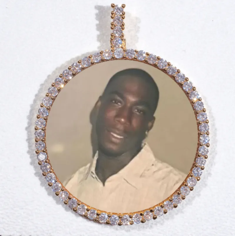 LARGE 3D CIRCLE CUSTOM PICTURE PENDANT sold by The GUU Shop