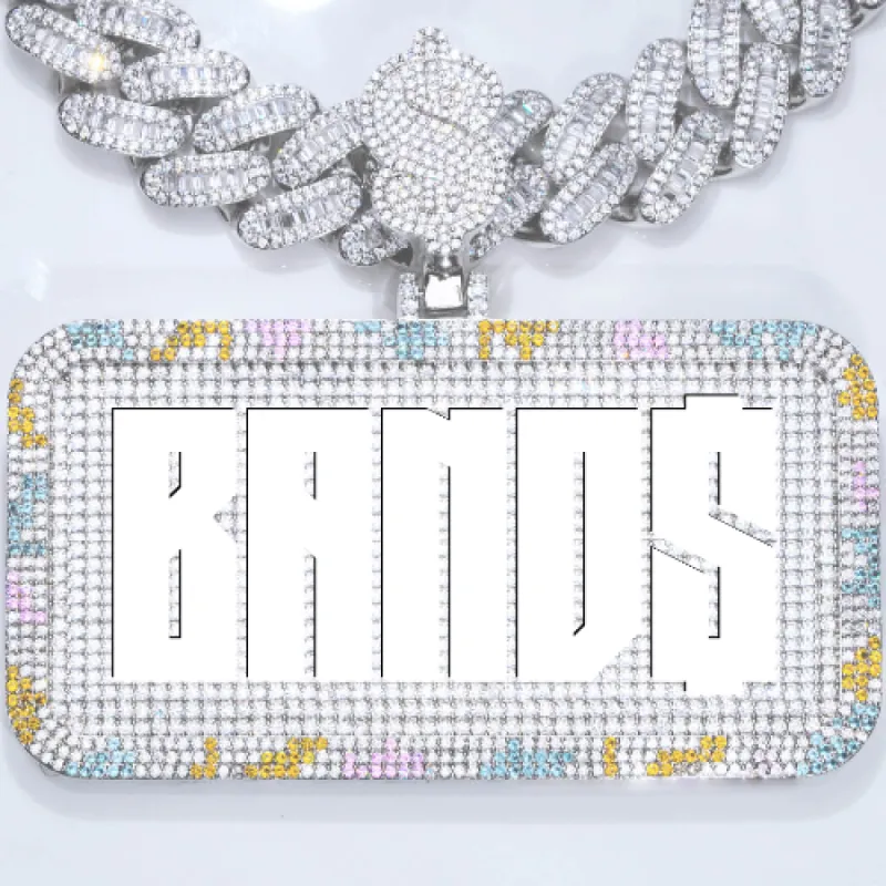 CUSTOM LETTER NECKLACE 3D COLORFUL SQUARE sold by The GUU Shop