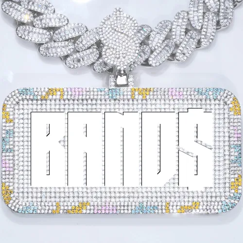 CUSTOM LETTER NECKLACE 3D COLORFUL SQUARE sold by The GUU Shop