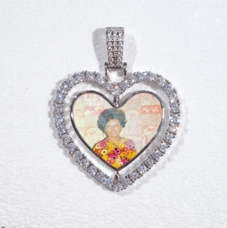 3D Spinning 2-Faced Heart Custom Picture Pendant sold by The GUU Shop