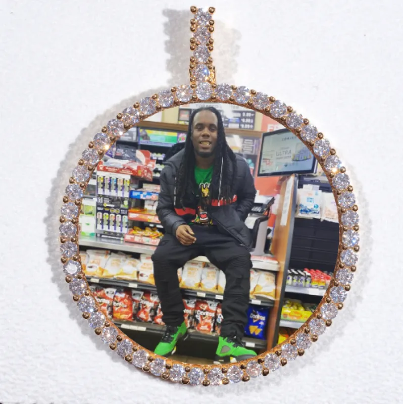 LARGE 3D CIRCLE CUSTOM PICTURE PENDANT sold by The GUU Shop