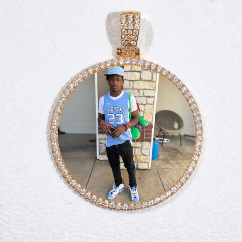 MEDIUM 3D CIRCLE CUSTOM PICTURE PENDANT sold by The GUU Shop