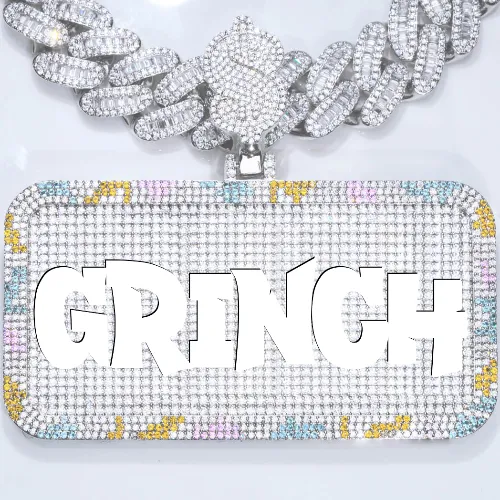 CUSTOM LETTER NECKLACE 3D COLORFUL SQUARE sold by The GUU Shop