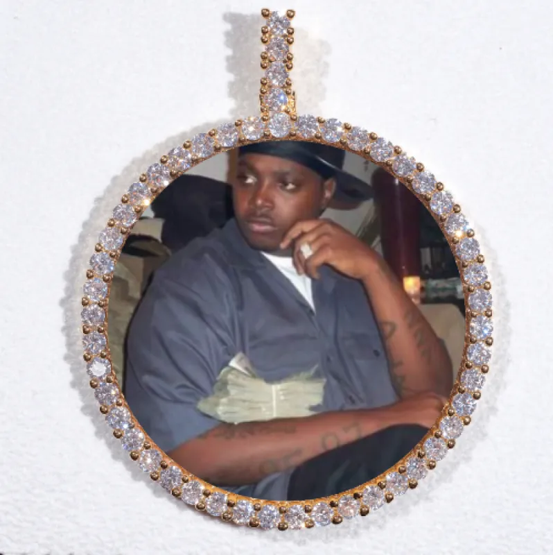 LARGE 3D CIRCLE CUSTOM PICTURE PENDANT sold by The GUU Shop