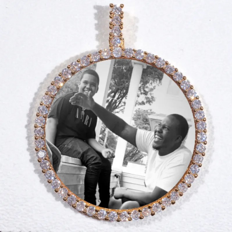 LARGE 3D CIRCLE CUSTOM PICTURE PENDANT sold by The GUU Shop