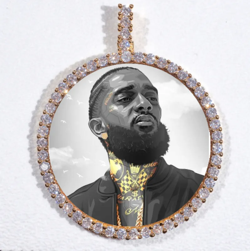 LARGE 3D CIRCLE CUSTOM PICTURE PENDANT sold by The GUU Shop