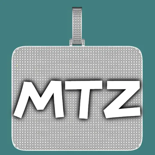 CUSTOM LETTER NECKLACE 3D BIG SQUARE sold by The GUU Shop