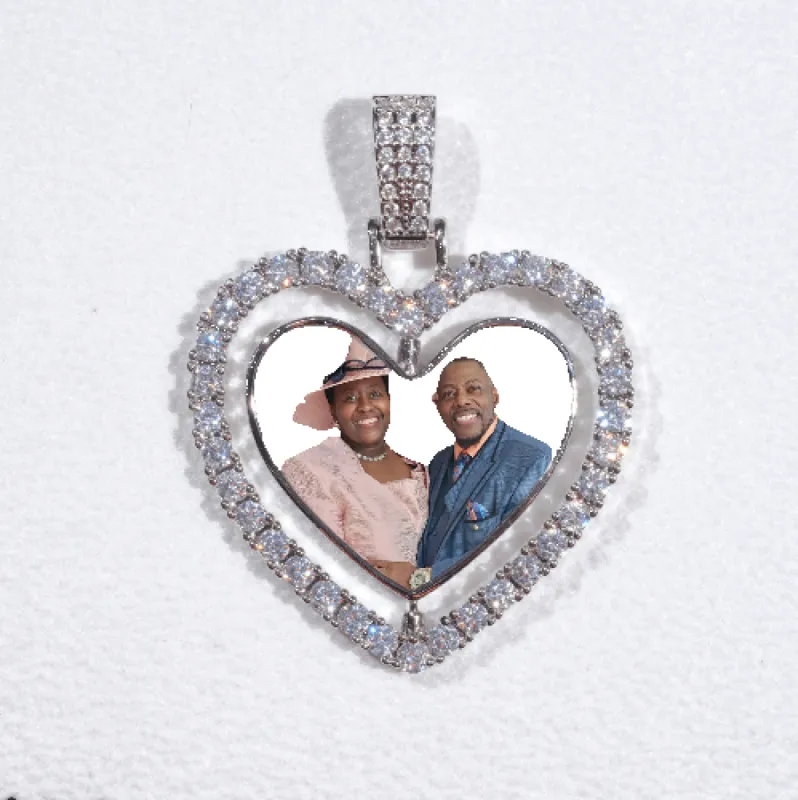 3D Spinning 2-Faced Heart Custom Picture Pendant sold by The GUU Shop