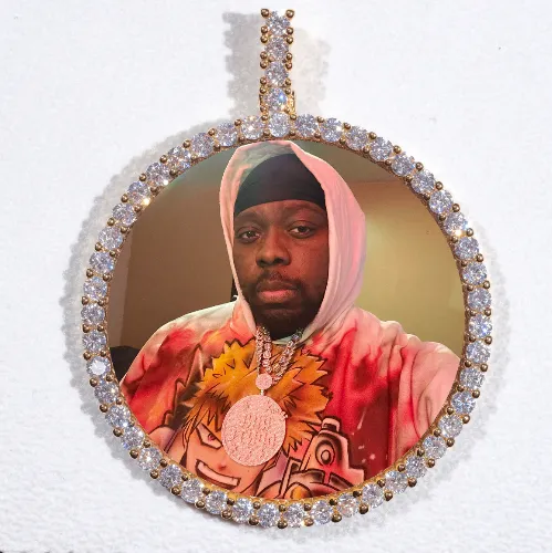 LARGE 3D CIRCLE CUSTOM PICTURE PENDANT sold by The GUU Shop