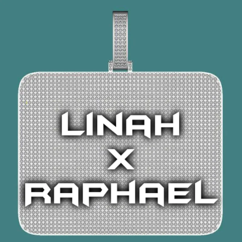 CUSTOM LETTER NECKLACE 3D BIG SQUARE sold by The GUU Shop