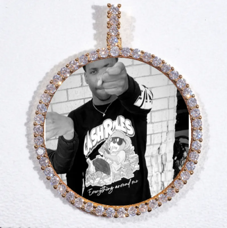 LARGE 3D CIRCLE CUSTOM PICTURE PENDANT sold by The GUU Shop