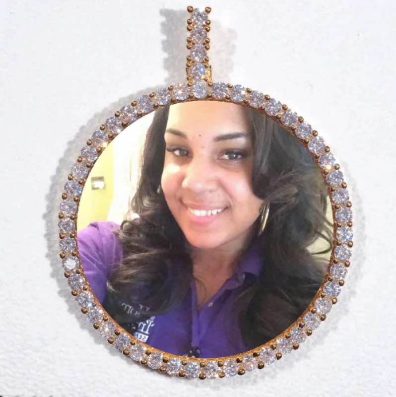 LARGE 3D CIRCLE CUSTOM PICTURE PENDANT sold by The GUU Shop