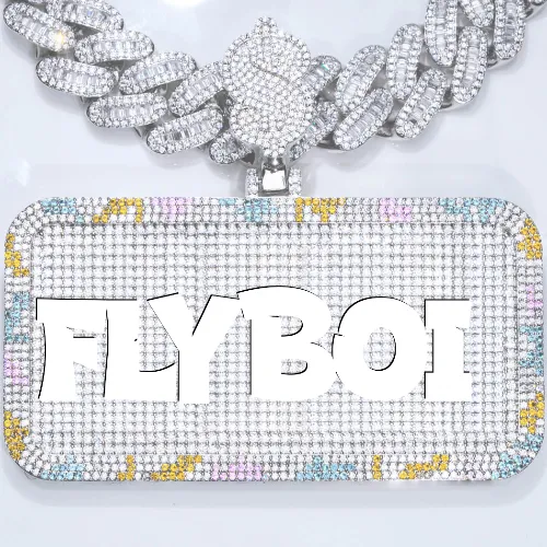 CUSTOM LETTER NECKLACE 3D COLORFUL SQUARE sold by The GUU Shop