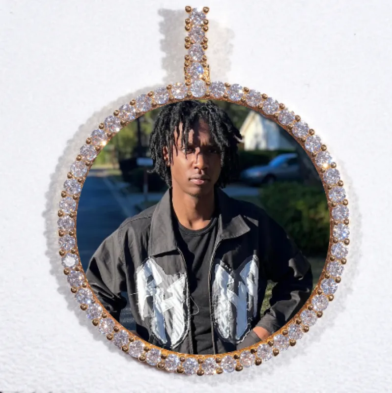 LARGE 3D CIRCLE CUSTOM PICTURE PENDANT sold by The GUU Shop