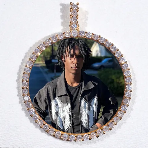 LARGE 3D CIRCLE CUSTOM PICTURE PENDANT sold by The GUU Shop