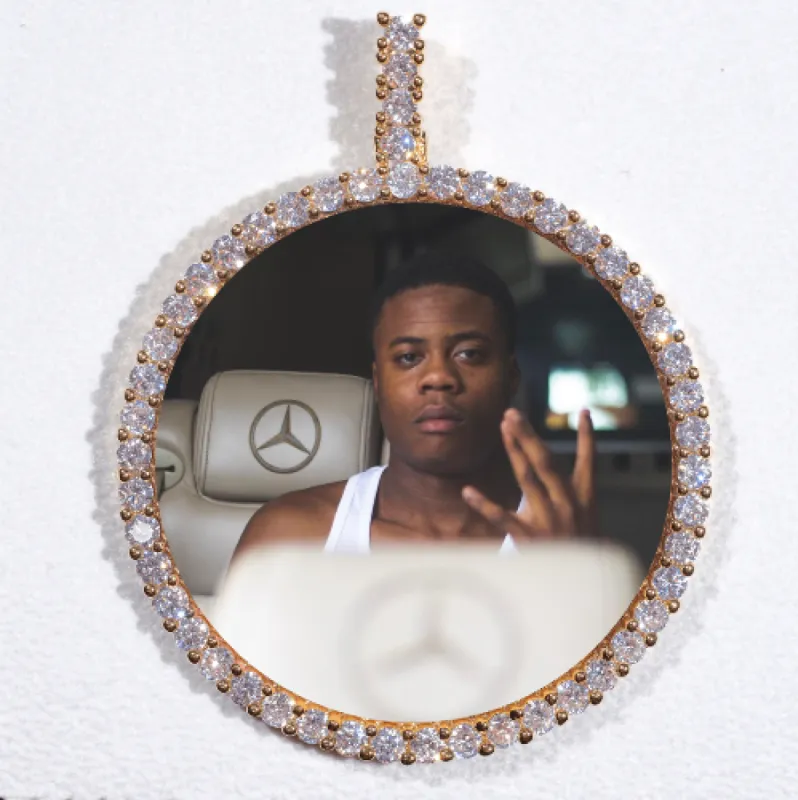 LARGE 3D CIRCLE CUSTOM PICTURE PENDANT sold by The GUU Shop