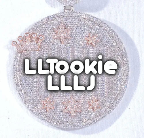 CUSTOM LETTER NECKLACE 3D BIG CROWN DISC sold by The GUU Shop