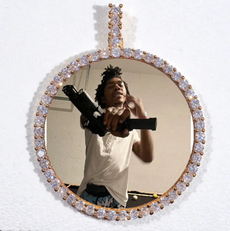 LARGE 3D CIRCLE CUSTOM PICTURE PENDANT sold by The GUU Shop
