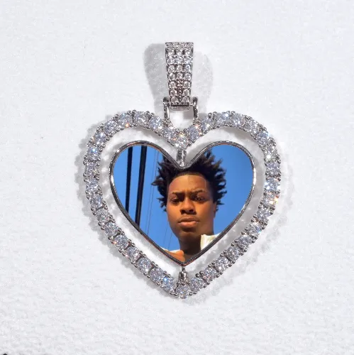 3D Spinning 2-Faced Heart Custom Picture Pendant sold by The GUU Shop