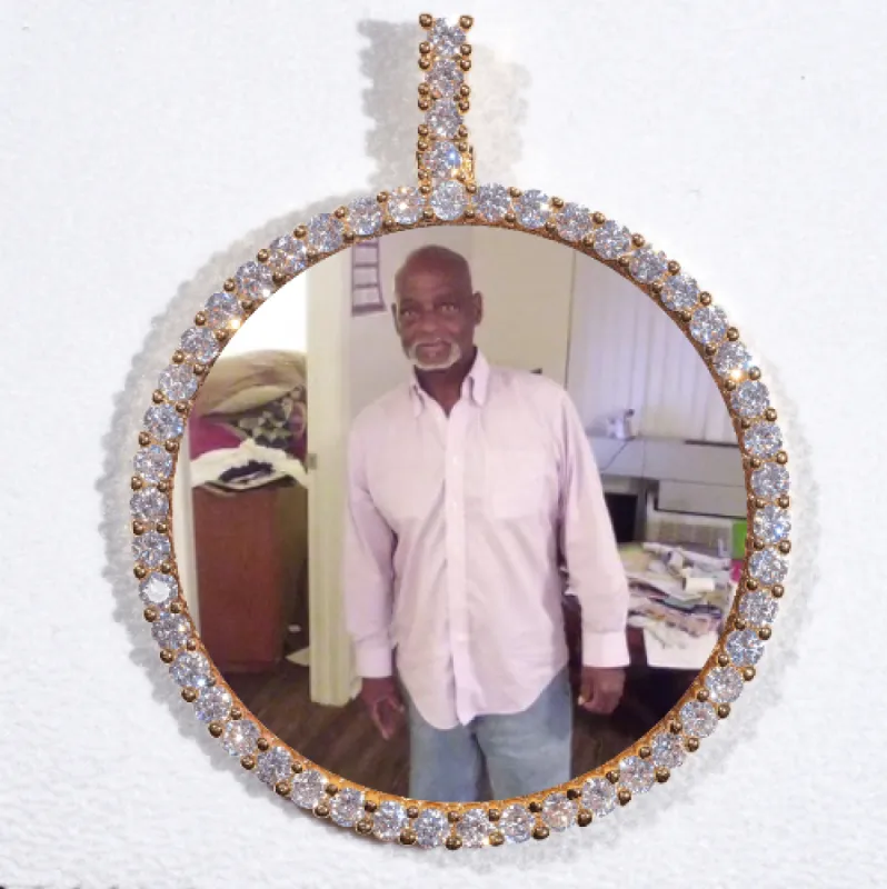 LARGE 3D CIRCLE CUSTOM PICTURE PENDANT sold by The GUU Shop