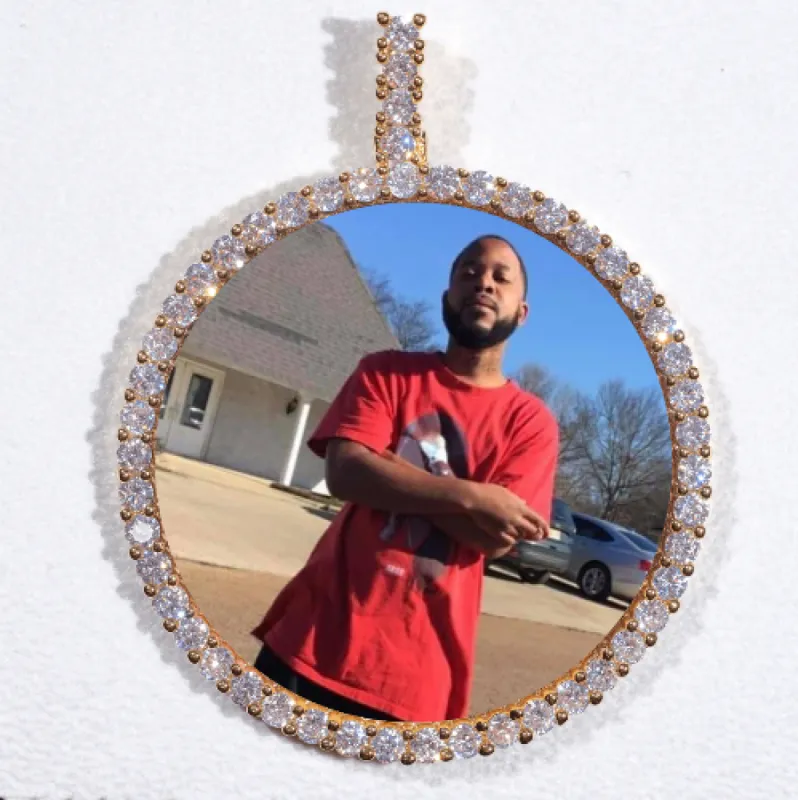 LARGE 3D CIRCLE CUSTOM PICTURE PENDANT sold by The GUU Shop