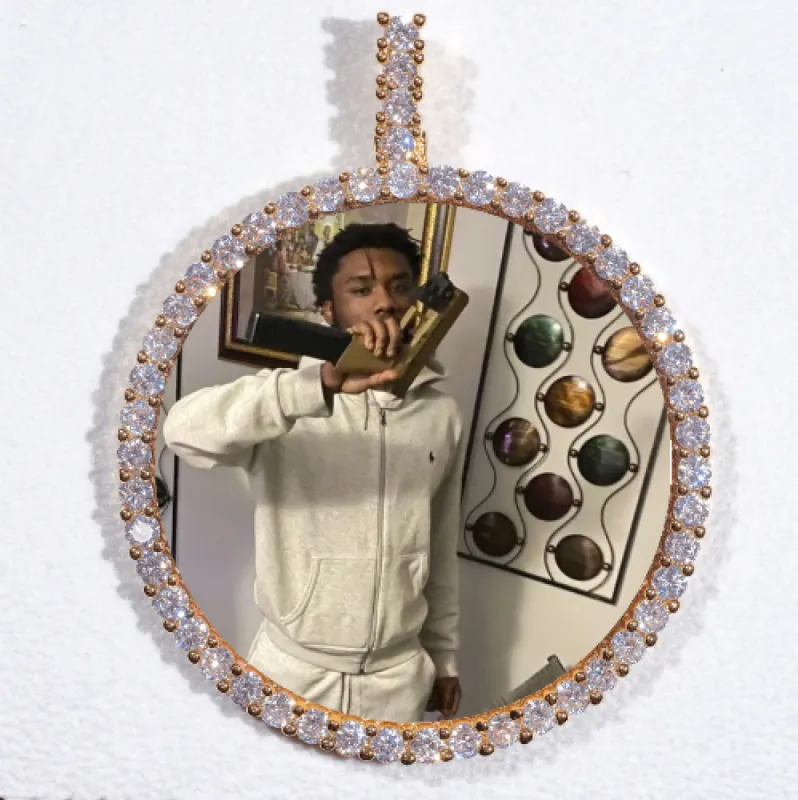 LARGE 3D CIRCLE CUSTOM PICTURE PENDANT sold by The GUU Shop
