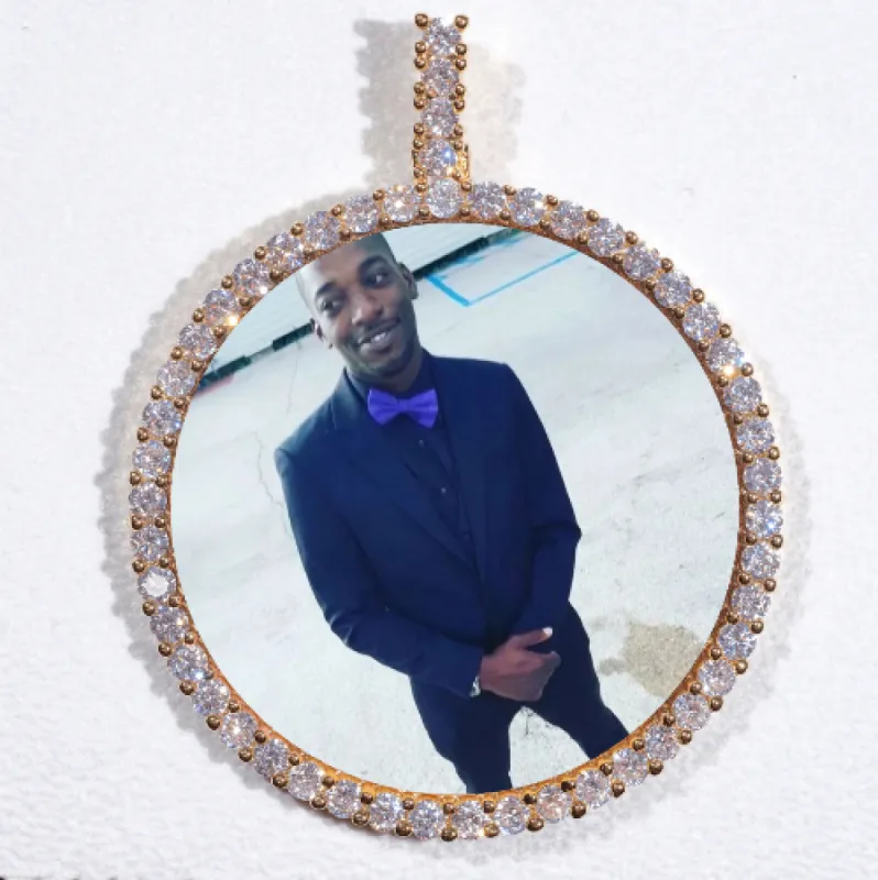 LARGE 3D CIRCLE CUSTOM PICTURE PENDANT sold by The GUU Shop