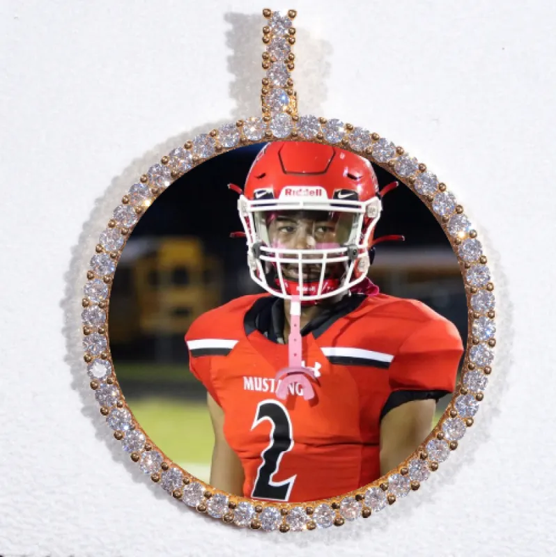 LARGE 3D CIRCLE CUSTOM PICTURE PENDANT sold by The GUU Shop