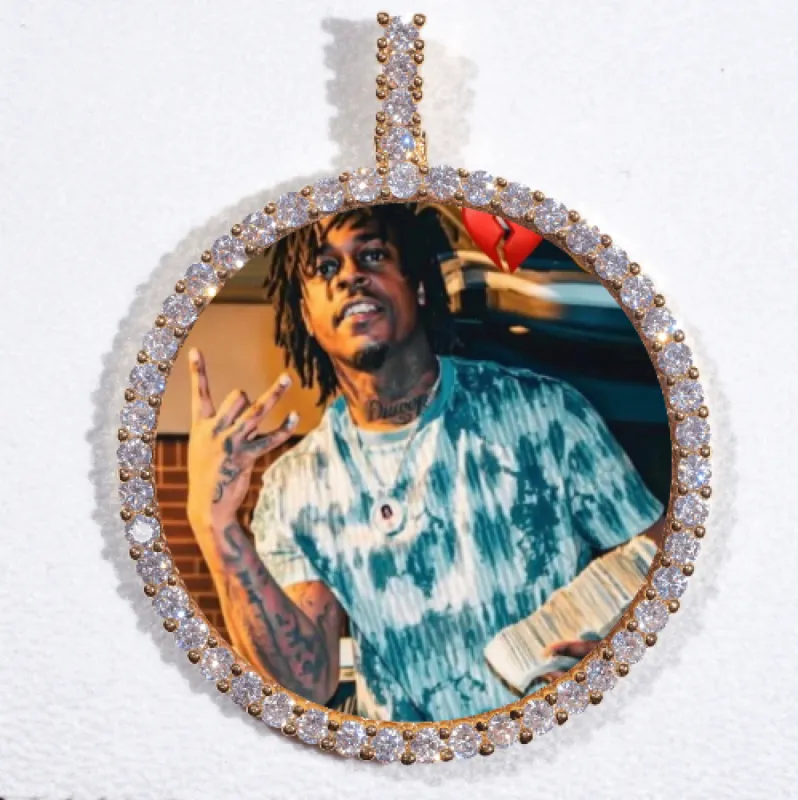 LARGE 3D CIRCLE CUSTOM PICTURE PENDANT sold by The GUU Shop