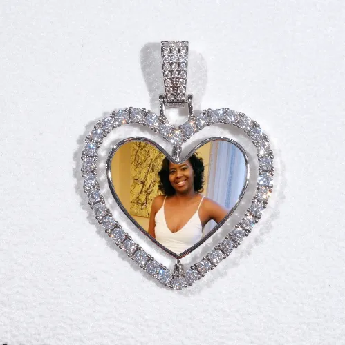 3D Spinning 2-Faced Heart Custom Picture Pendant sold by The GUU Shop