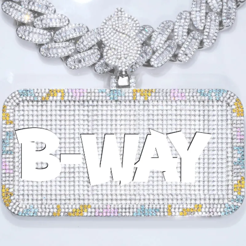 CUSTOM LETTER NECKLACE 3D COLORFUL SQUARE sold by The GUU Shop