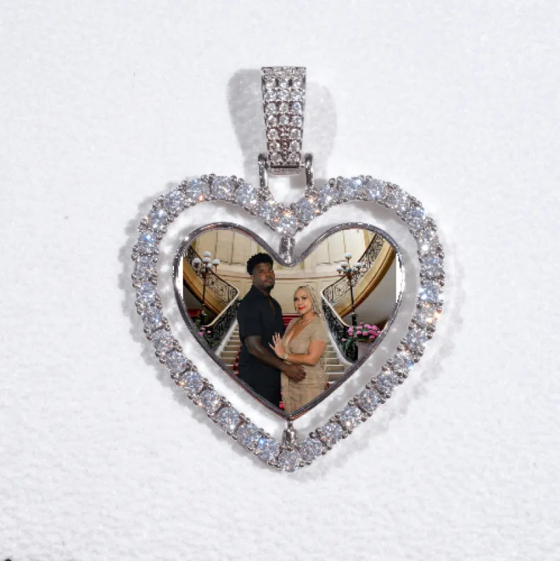3D Spinning 2-Faced Heart Custom Picture Pendant sold by The GUU Shop