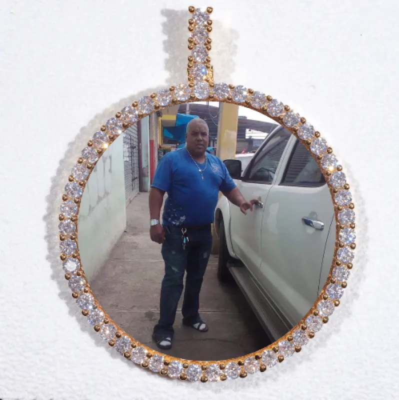 LARGE 3D CIRCLE CUSTOM PICTURE PENDANT sold by The GUU Shop