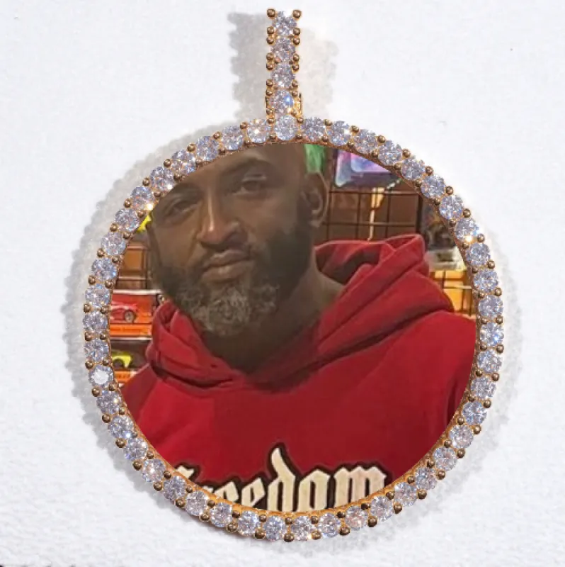 LARGE 3D CIRCLE CUSTOM PICTURE PENDANT sold by The GUU Shop