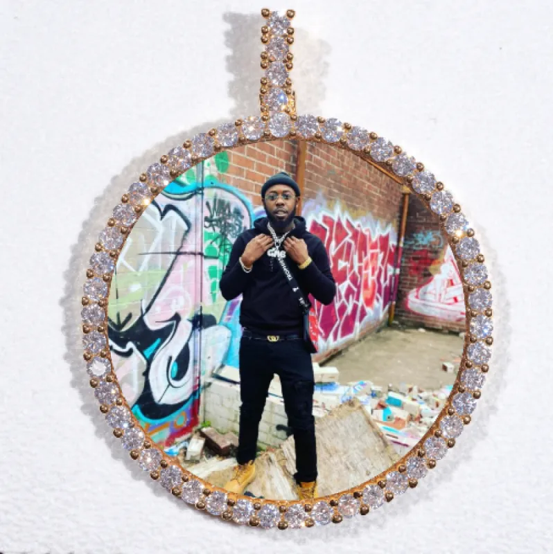 LARGE 3D CIRCLE CUSTOM PICTURE PENDANT sold by The GUU Shop