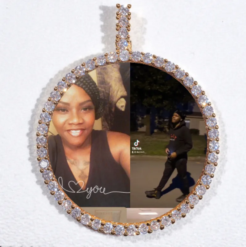 LARGE 3D CIRCLE CUSTOM PICTURE PENDANT sold by The GUU Shop
