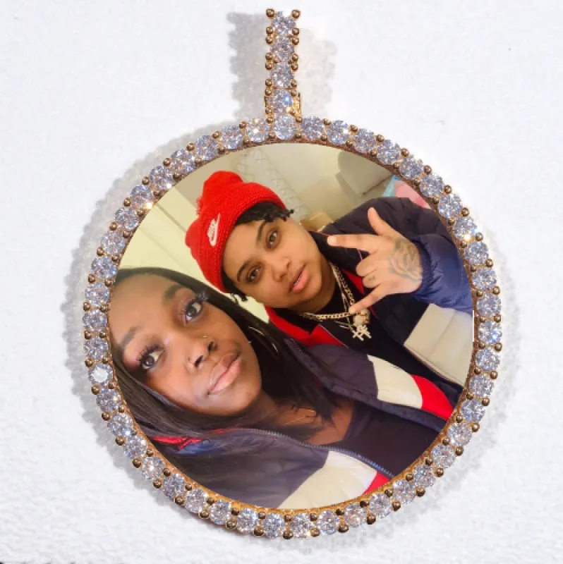 LARGE 3D CIRCLE CUSTOM PICTURE PENDANT sold by The GUU Shop