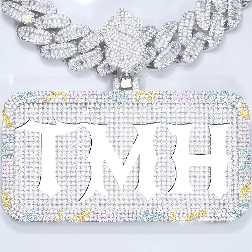 CUSTOM LETTER NECKLACE 3D COLORFUL SQUARE sold by The GUU Shop