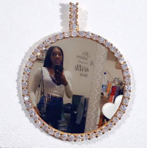 LARGE 3D CIRCLE CUSTOM PICTURE PENDANT sold by The GUU Shop