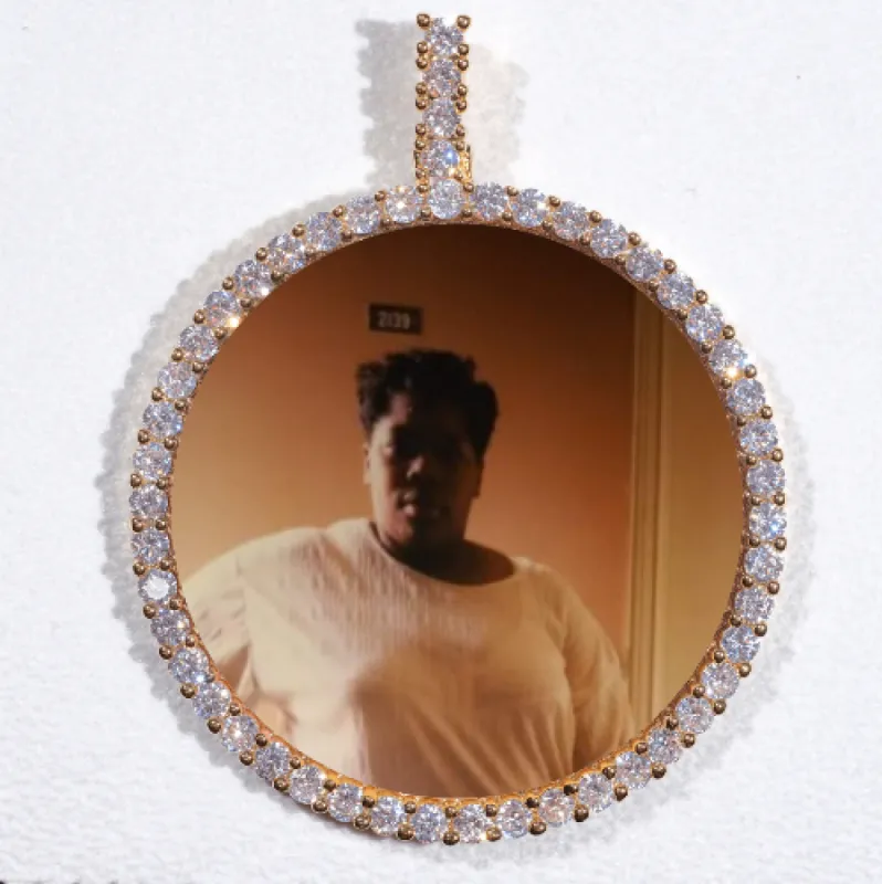 LARGE 3D CIRCLE CUSTOM PICTURE PENDANT sold by The GUU Shop