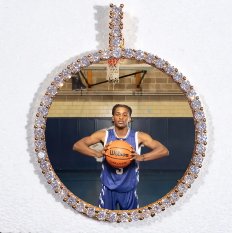 LARGE 3D CIRCLE CUSTOM PICTURE PENDANT sold by The GUU Shop