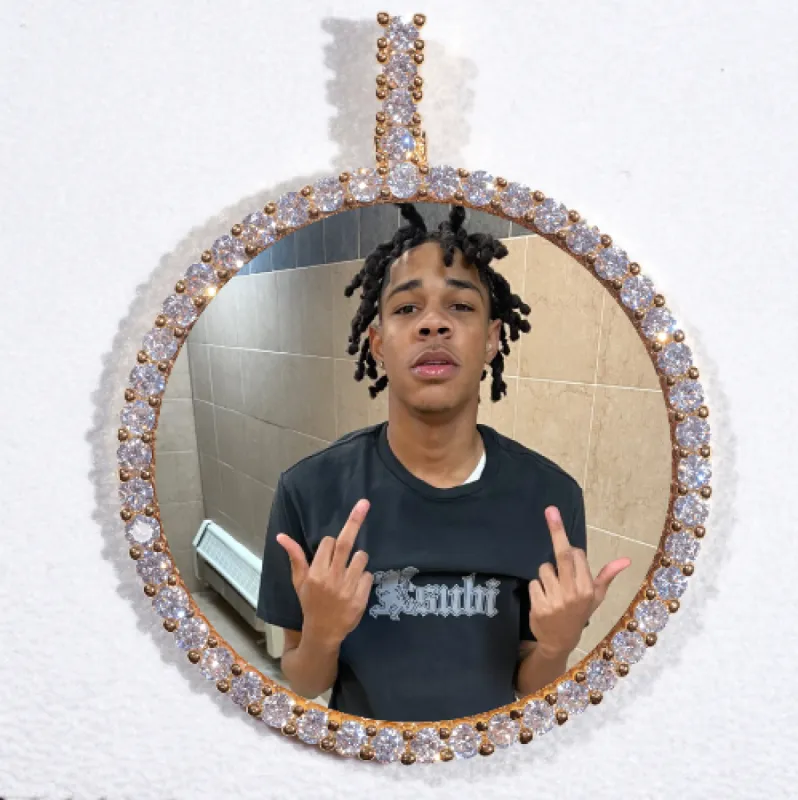 LARGE 3D CIRCLE CUSTOM PICTURE PENDANT sold by The GUU Shop