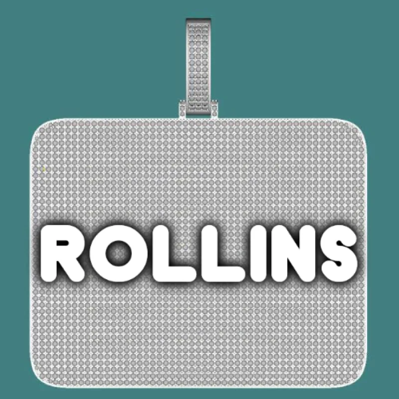 CUSTOM LETTER NECKLACE 3D BIG SQUARE sold by The GUU Shop