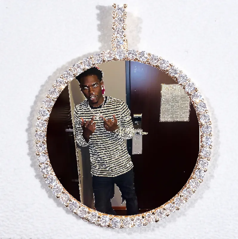 LARGE 3D CIRCLE CUSTOM PICTURE PENDANT sold by The GUU Shop