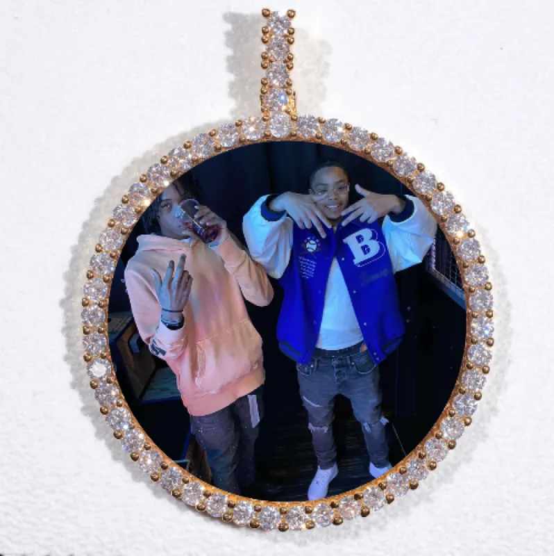 LARGE 3D CIRCLE CUSTOM PICTURE PENDANT sold by The GUU Shop