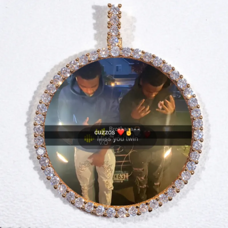 LARGE 3D CIRCLE CUSTOM PICTURE PENDANT sold by The GUU Shop